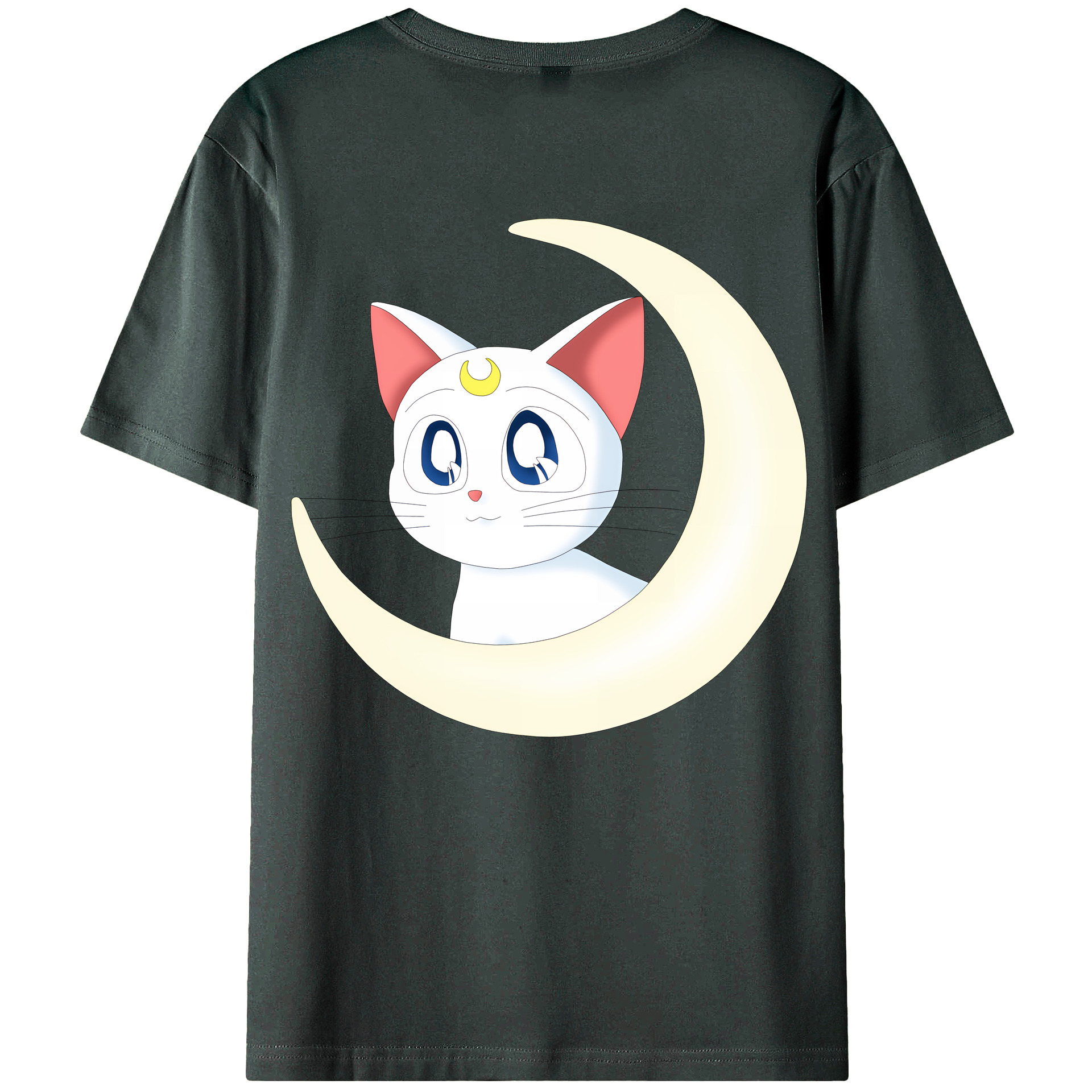 （画像用） 美少女戦士セーラームーン Sailor Moon 綿100％ メンズ半袖Tシャツ（バックプリント） 通気性